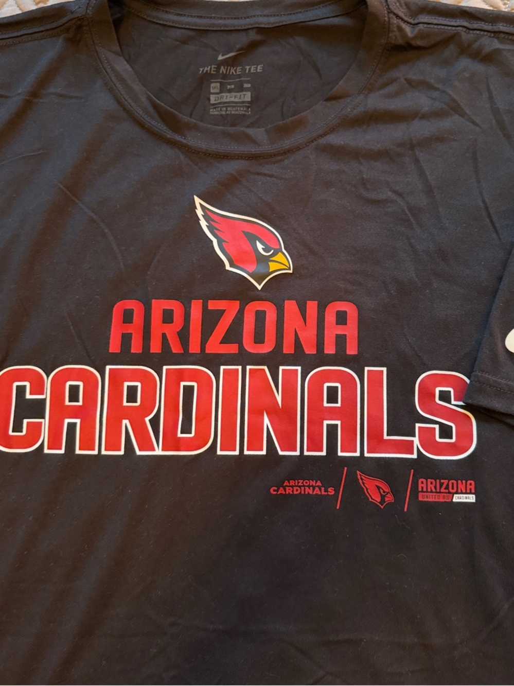 Nike Black Arizona Cardinals Red Graphic T‑Shirt